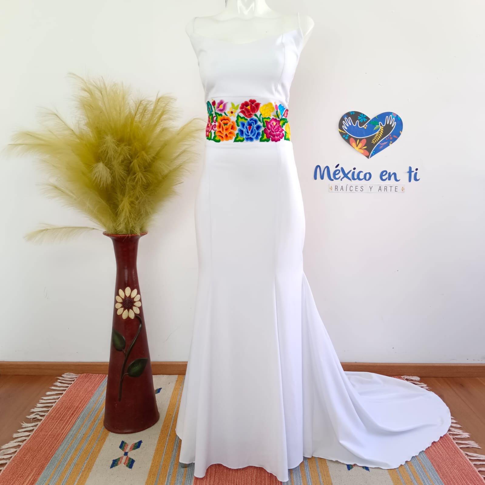 Huipil Vestido De Novia Yucateco Vestido Típico Huipil Bordado A